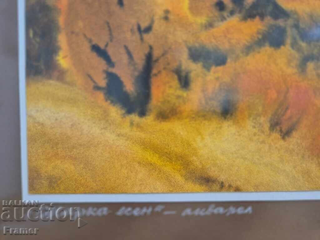 Аукцион Aкварел от големият български художник Сава Цоновски 5Д