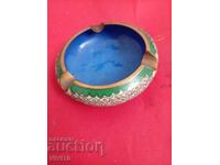 Antique ashtray, enamel, 8cm