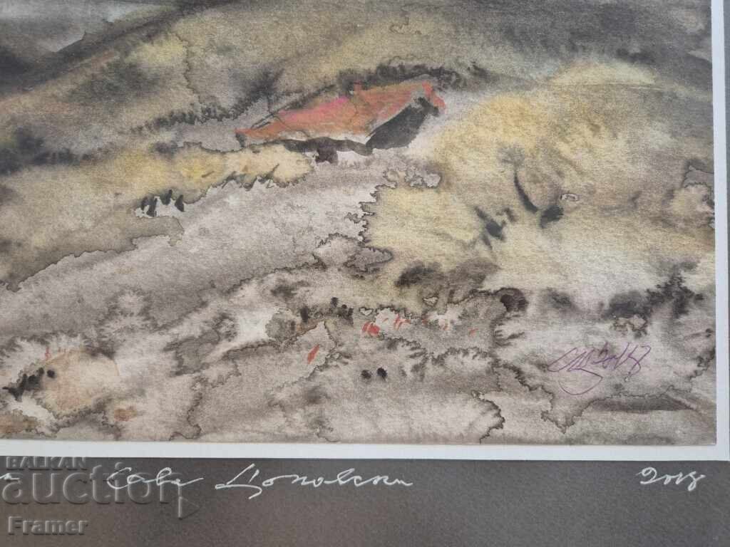 Delivery of Watercolor by the great Bulgarian artist Sava Tsonovski 5ZH