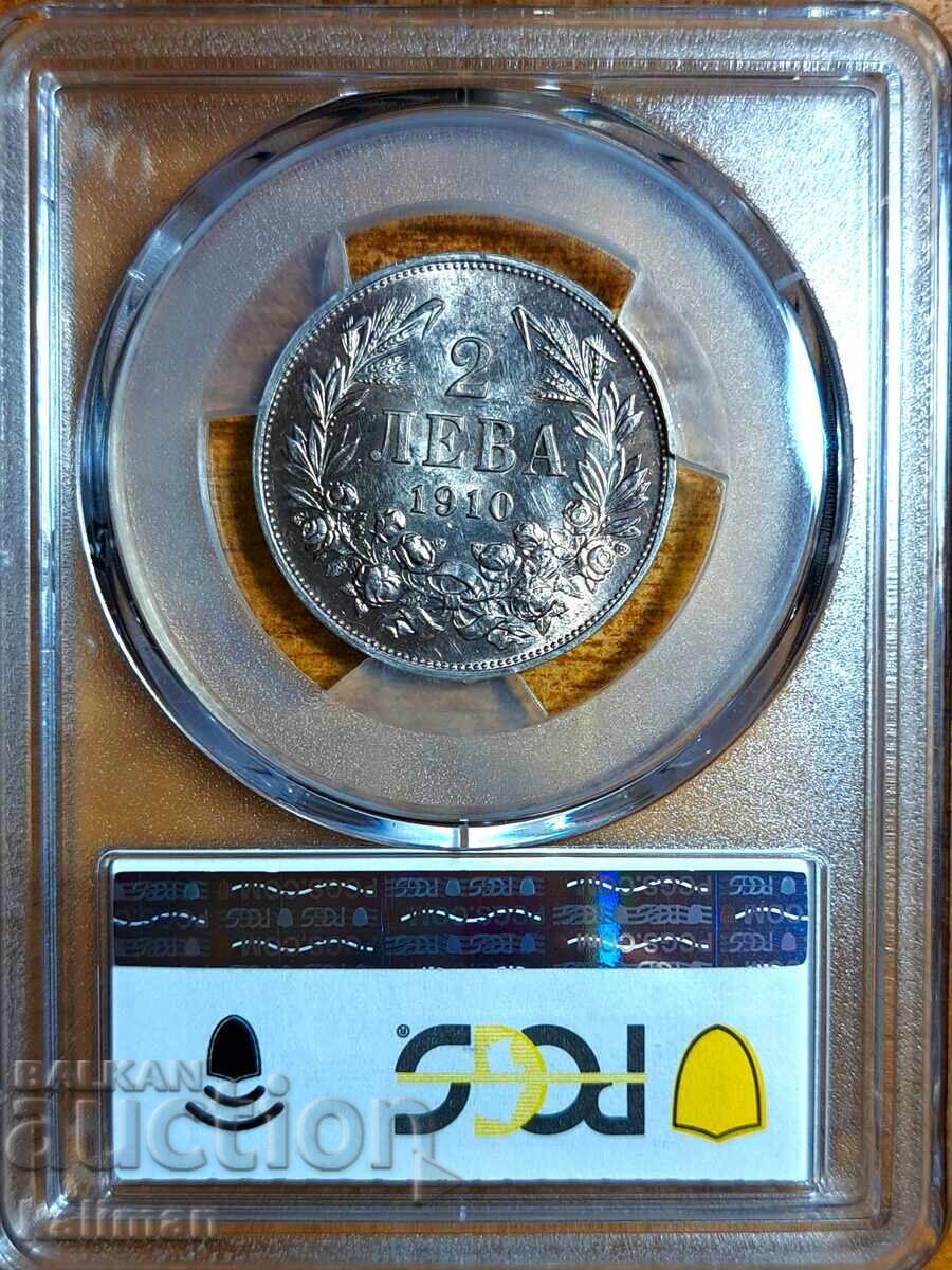 монета 2 лева 1912 г. PCGS  MS 61 с цена 4000.00 лв. | € 2045.17