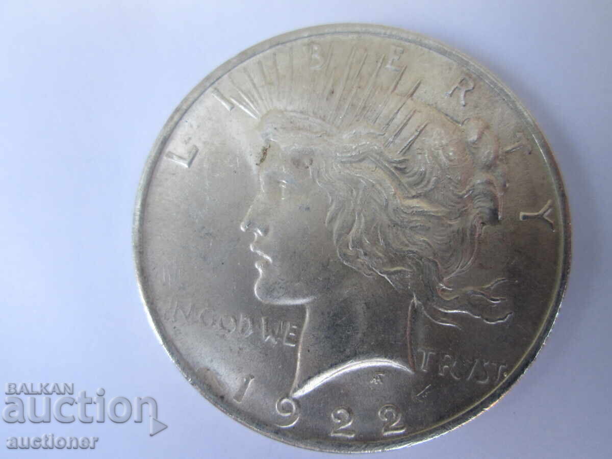 1 ΔΟΛΑΡΙΟ 1922g ΗΠΑ-PEACE DOLLAR ΑΣΗΜΕΝΙΟ ΝΟΜΙΣΜΑ
