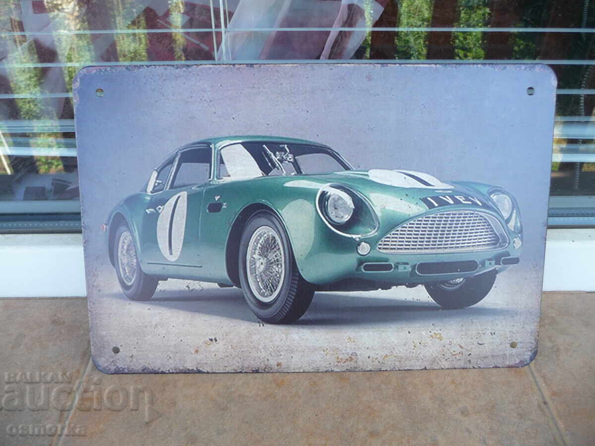 Metal Sign Car Aston Martin GT 1961 Sports Retro Classic