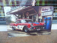 Plăcuță metalică mașină Americană retro sportivă inscripție