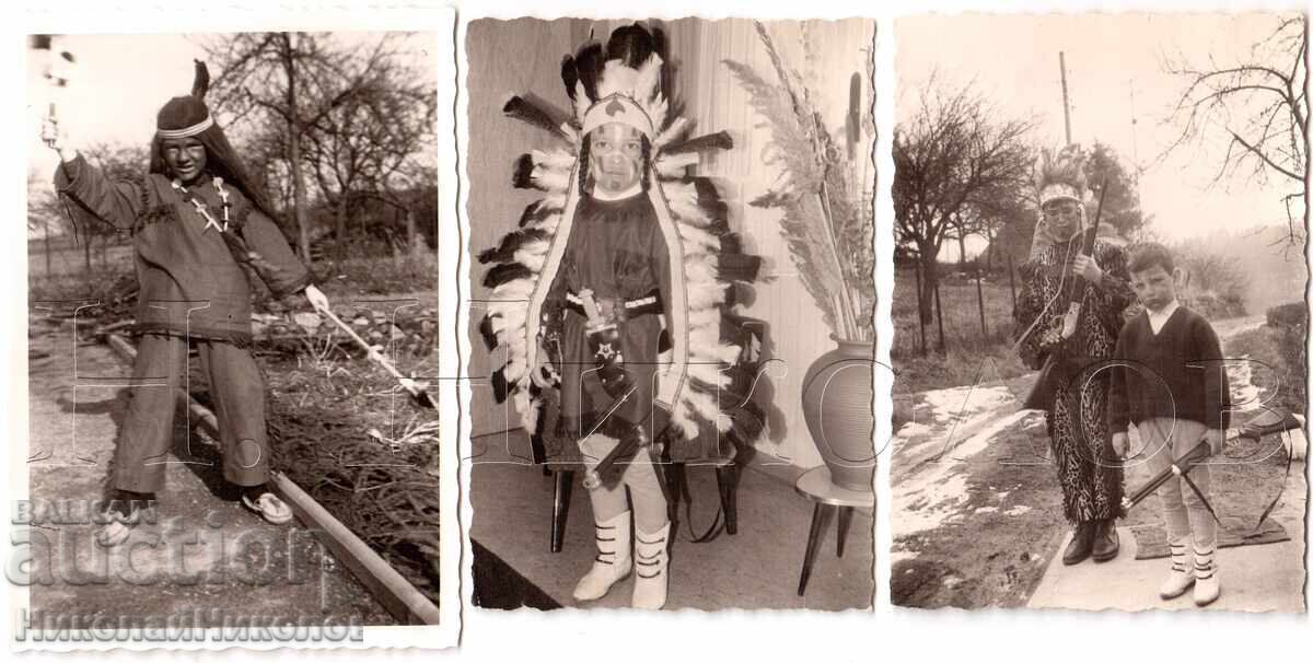 3x POZE MICI GERMANIA CARNAVAL INDIENI CU PUȘTI E116 3x POZE MICI GERMANIA CARNAVAL INDIENI CU PUȘTI E116