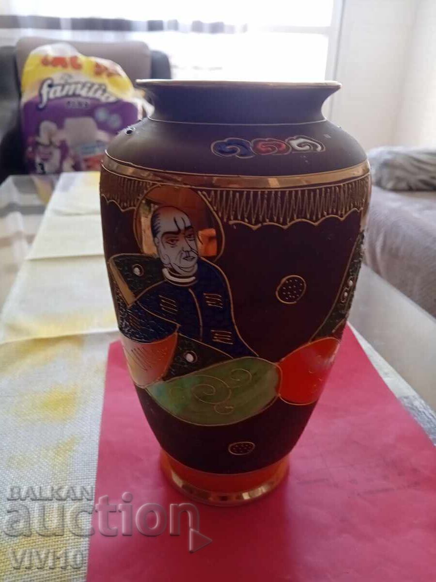 Vază Satsuma antică 22cm Vază Satsuma antică 22cm