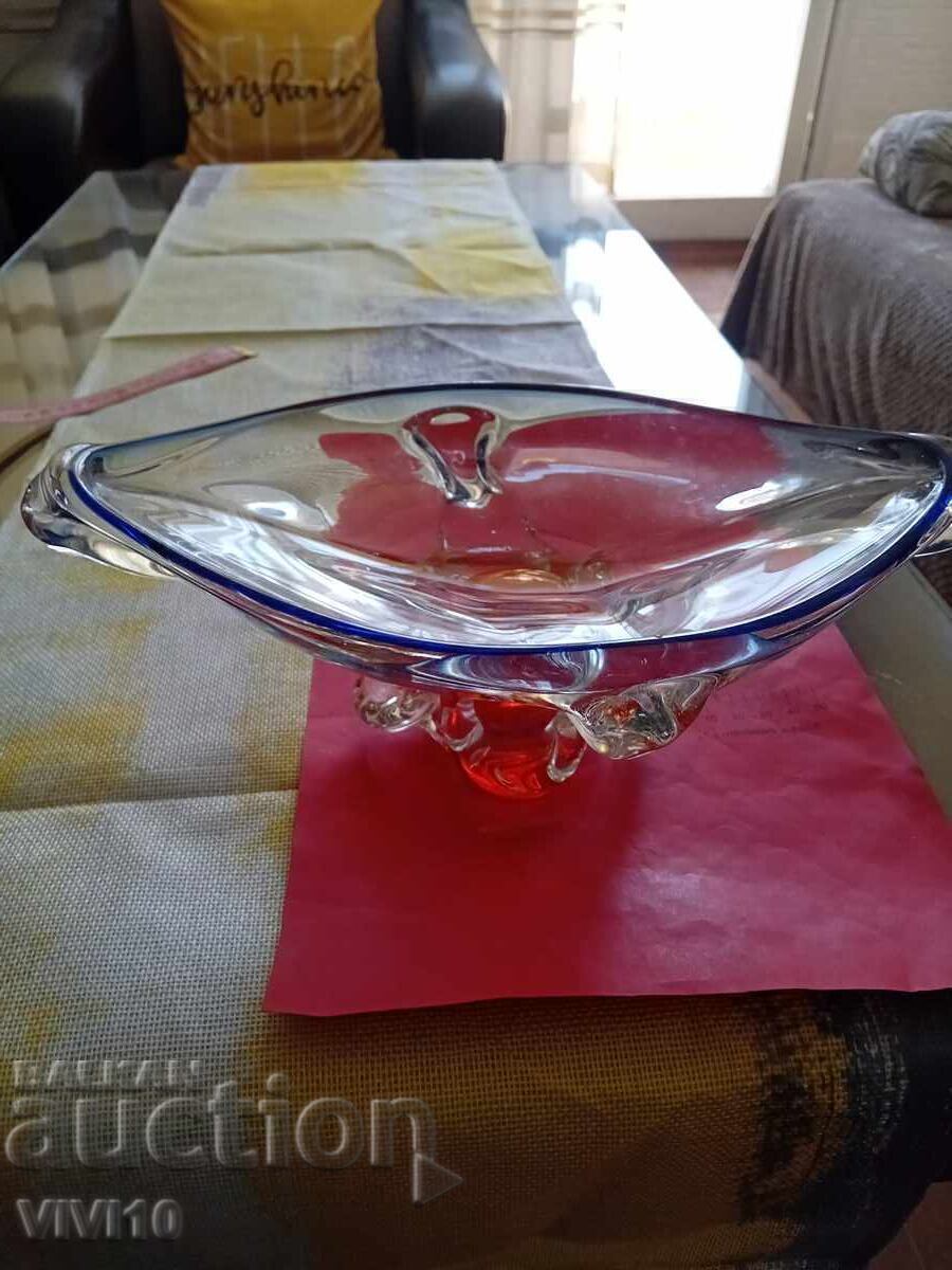 Antique Murano fruit bowl 30cm by 17cm