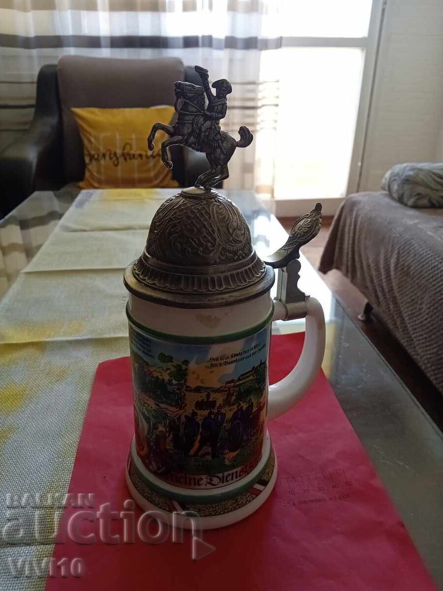 Antique German Beer Stein BMF 27cm Antique German Beer Stein BMF 27cm