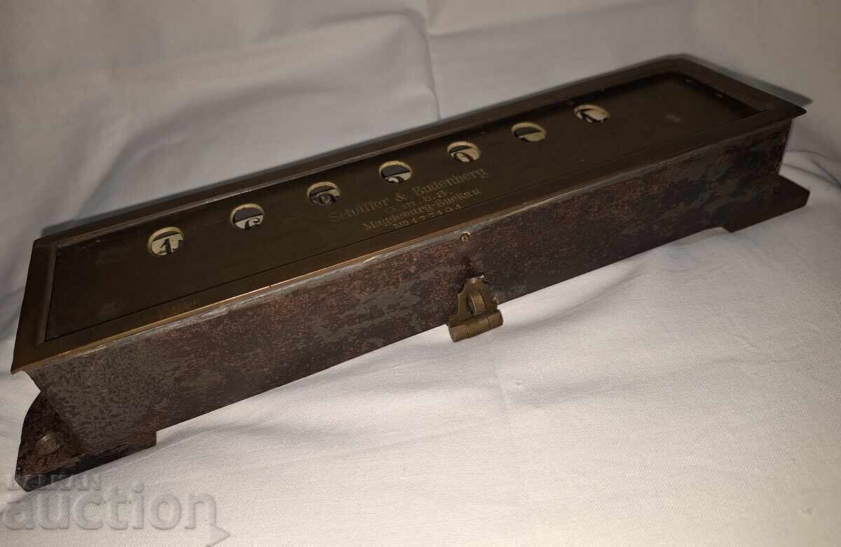 Аукцион Уникален уред брояч за парна машина--Schaffer&Budenberg--Buc Аукцион Уникален уред брояч за парна машина--Schaffer&Budenberg--Buc