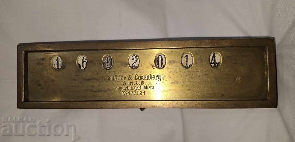 Уникален уред брояч за парна машина--Schaffer&Budenberg--Buc Уникален уред брояч за парна машина--Schaffer&Budenberg--Buc