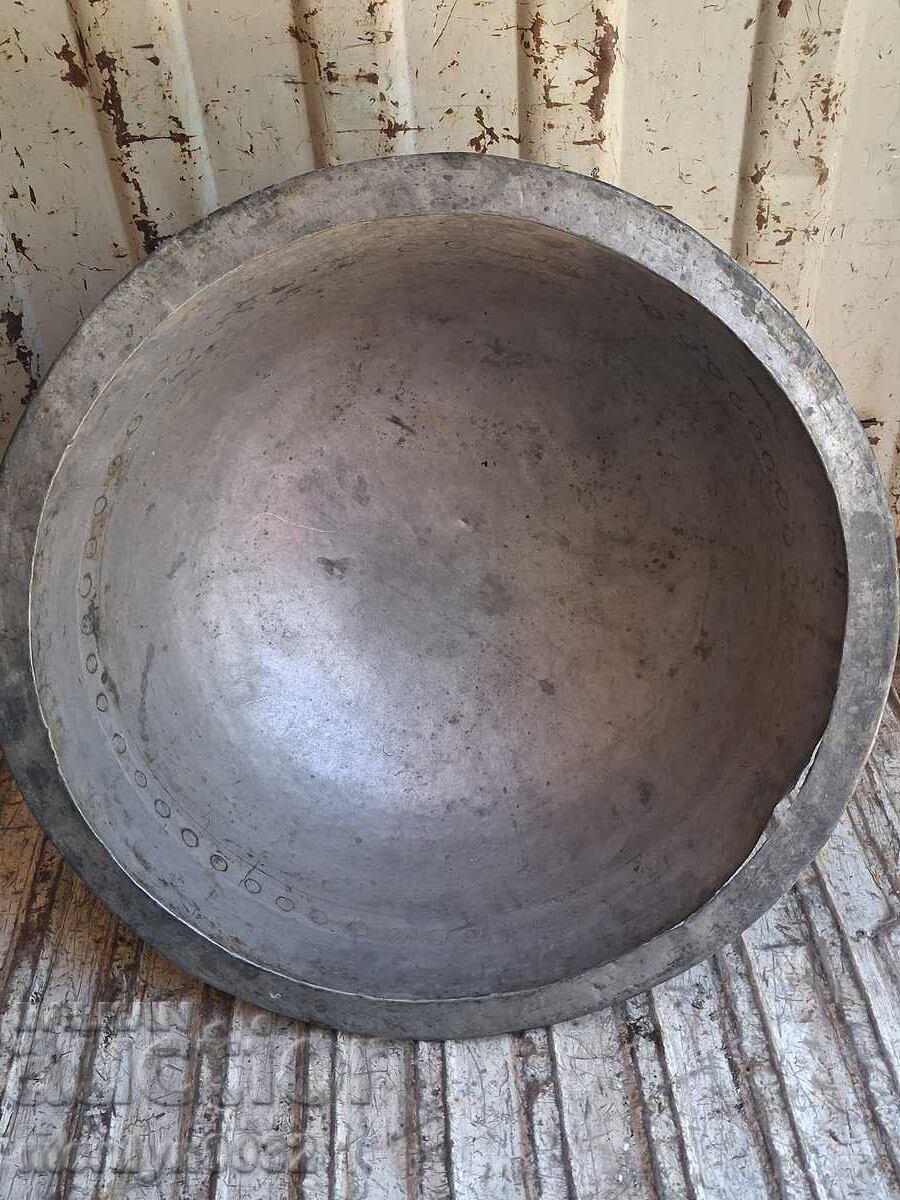 Δημοπρασία 200 ετών μπανιέρα 80/39 εκ. μεγάλο λεκανάκι χάλκινος λέβητας δοχείο