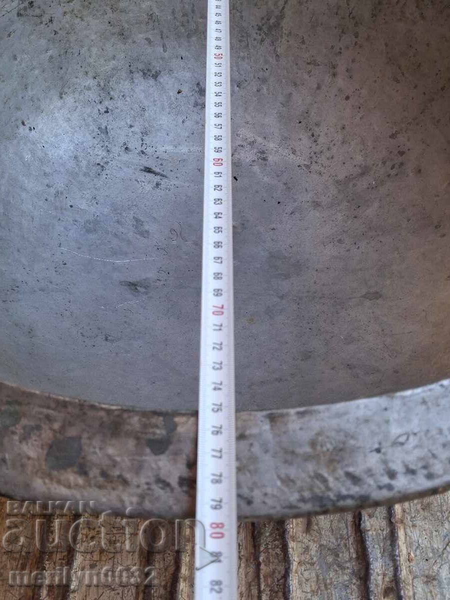 Cazan de baie de 200 de ani 80/39 cm lighean mare cupru vas - 6