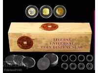 Round coin collection box, 20 pieces