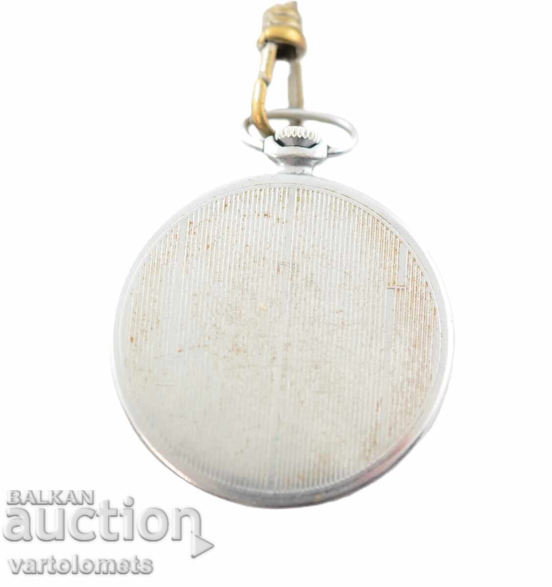 Παράδοση Τσέπης ρολόι MOLNIJA USSR 15 κ - λειτουργεί