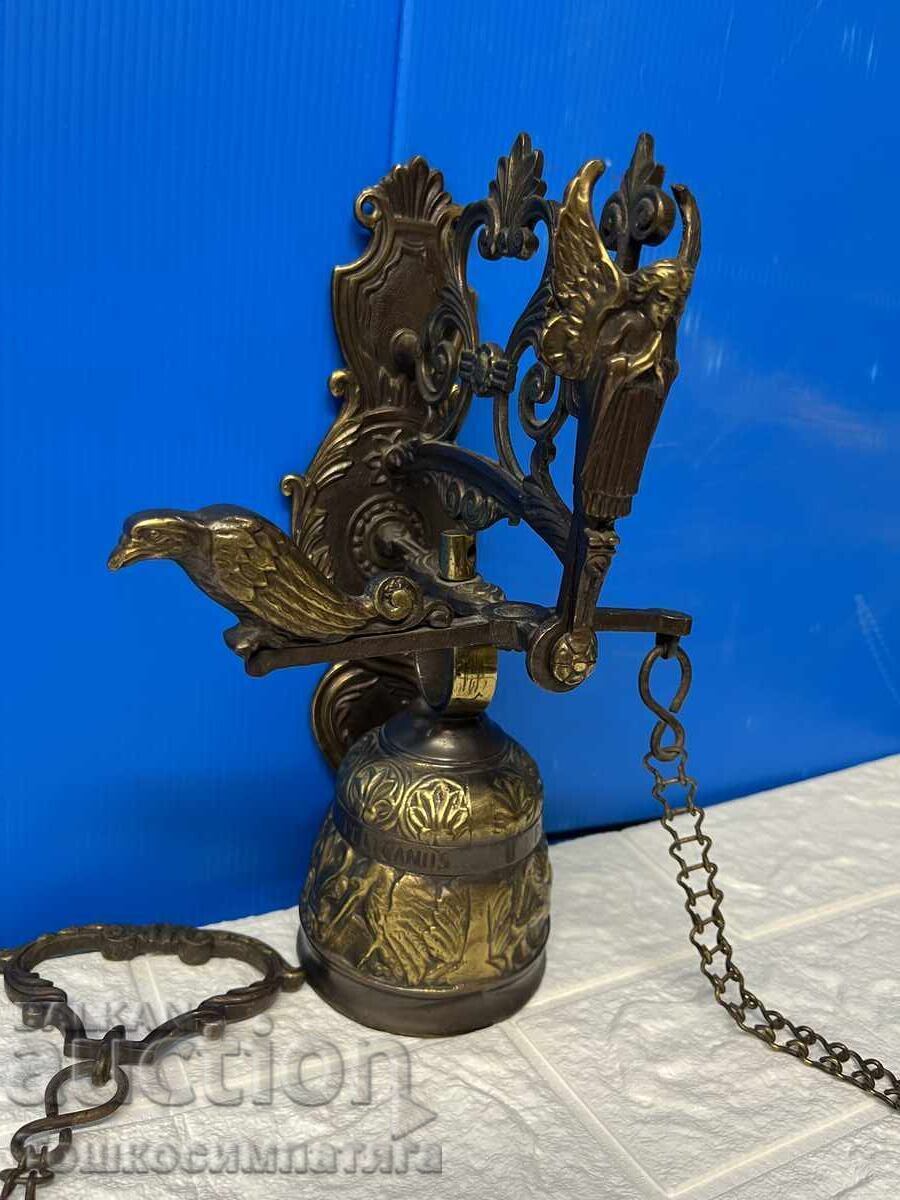 Παλιά, μοναστηριακή, χάλκινη καμπάνα