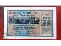 Germania, bancnotă bavareză 5000 mărci 1922