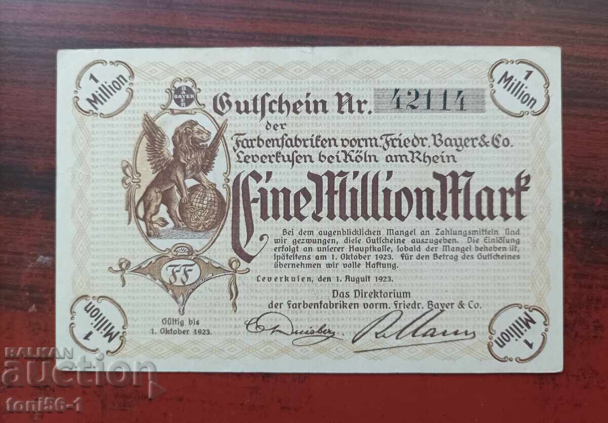 Germania, 1 milion de mărci 1923
