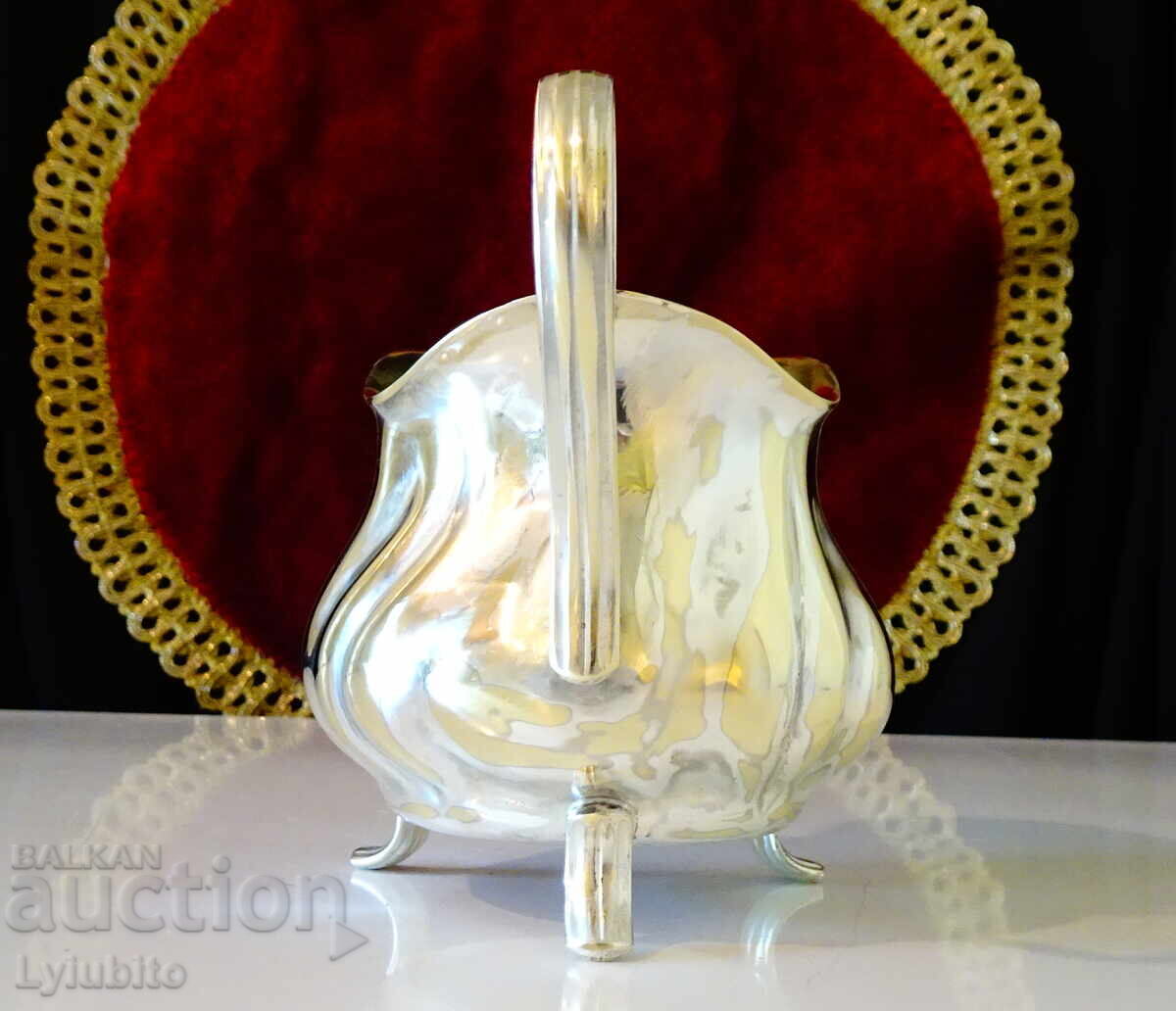 Ασημένια κανάτα, κανάτα, σαλτσιέρα, ανάγλυφο - 5