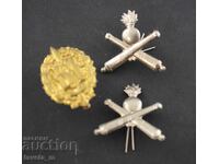 Cockade and monograms for an artilleryman of the Red Army