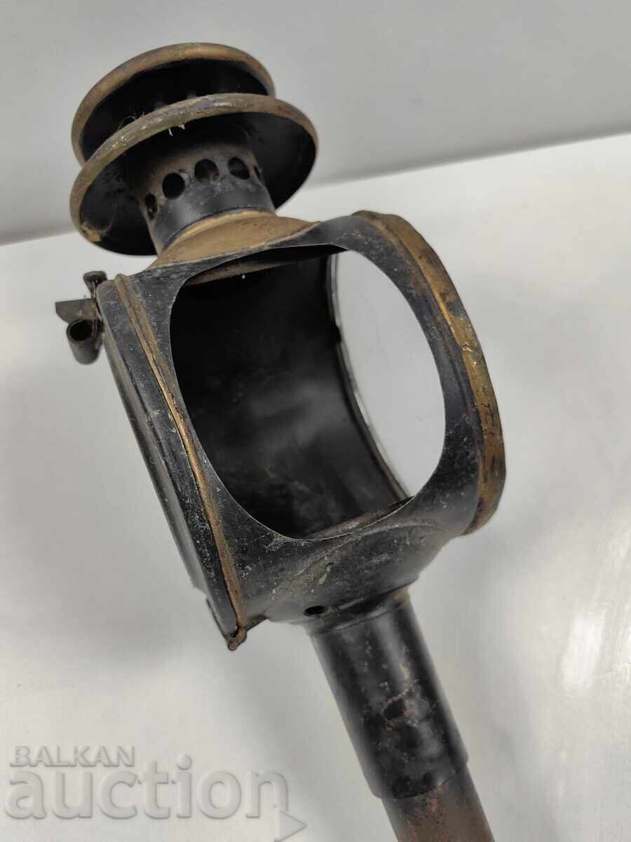 Аукцион НАЧ. НА 20-ТИ ВЕК ГОЛЯМ ФЕНЕР ОТ ФАЙТОН КОЛА ПРОЖЕКТОР ЛАМПА