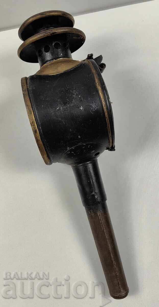 НАЧ. НА 20-ТИ ВЕК ГОЛЯМ ФЕНЕР ОТ ФАЙТОН КОЛА ПРОЖЕКТОР ЛАМПА - 5