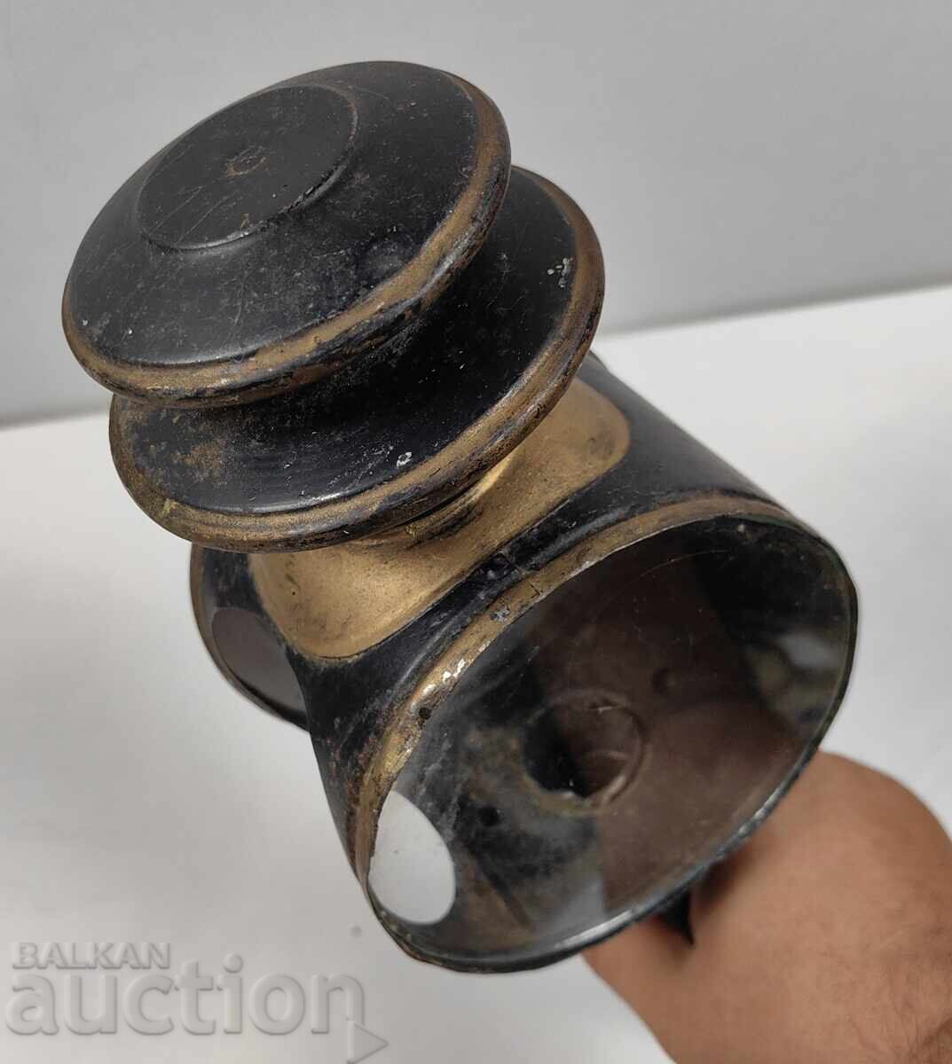 НАЧ. НА 20-ТИ ВЕК ГОЛЯМ ФЕНЕР ОТ ФАЙТОН КОЛА ПРОЖЕКТОР ЛАМПА - 6