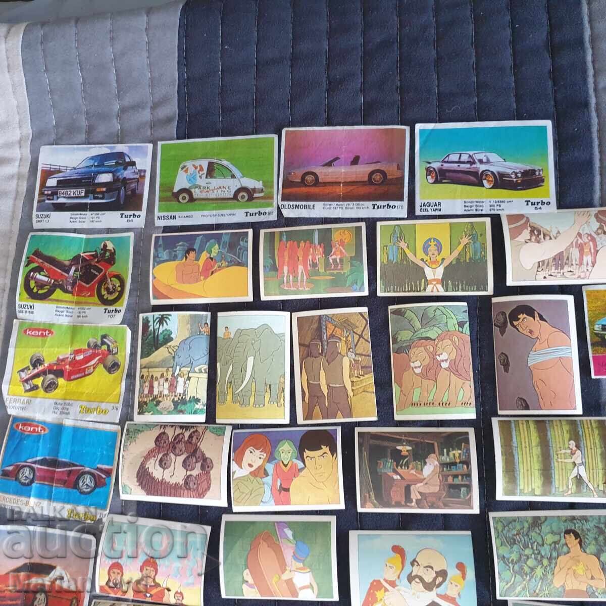 Licitație Imagini vechi de la gume de mestecat și stickere Panini