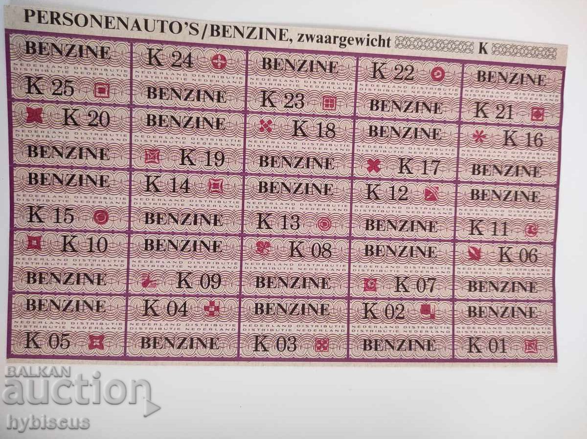 Купони за бензин в Холандия 1973
