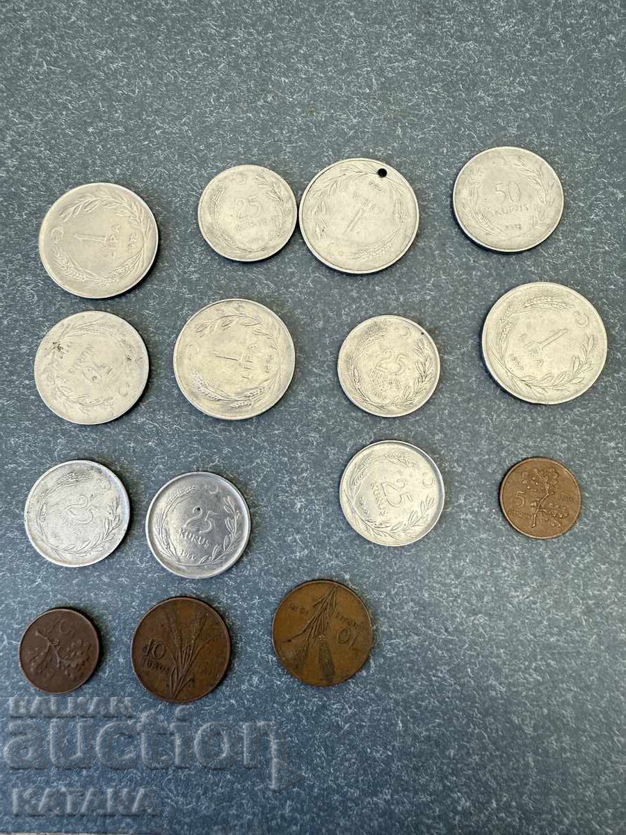 Lira, kurus lot of 15 pieces