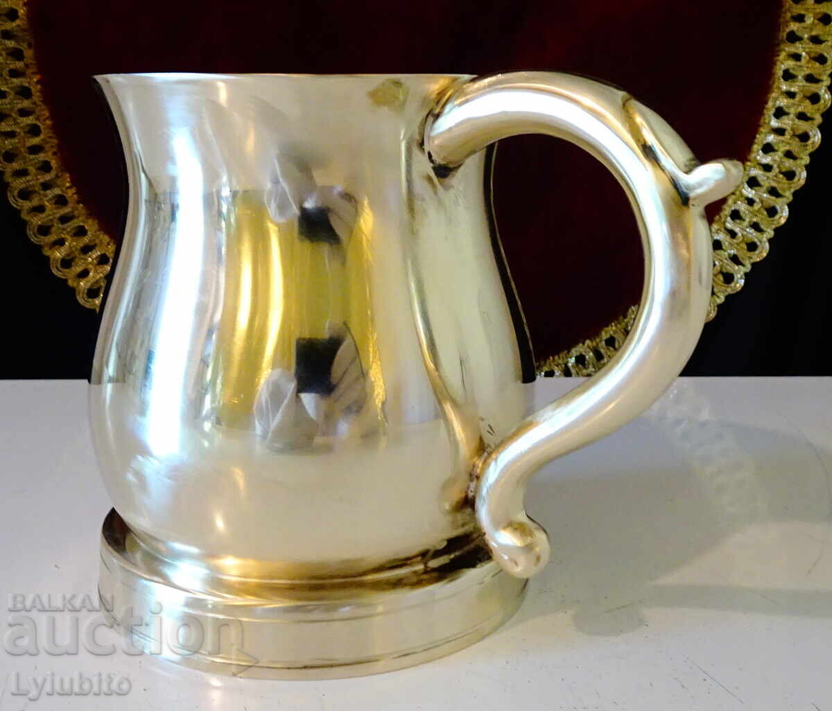 Страхотна бронзова халба,чаша,маркировка - 5