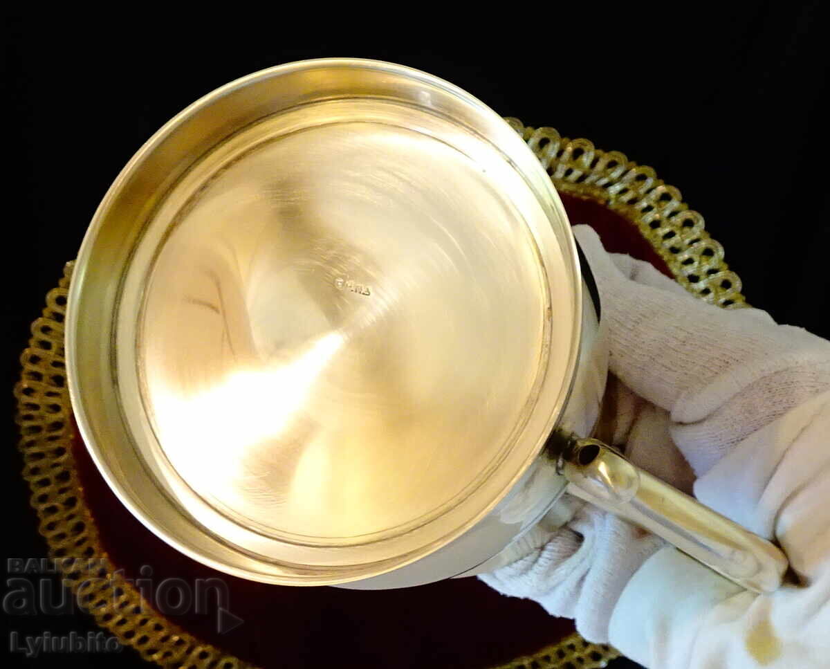 Страхотна бронзова халба,чаша,маркировка - 7