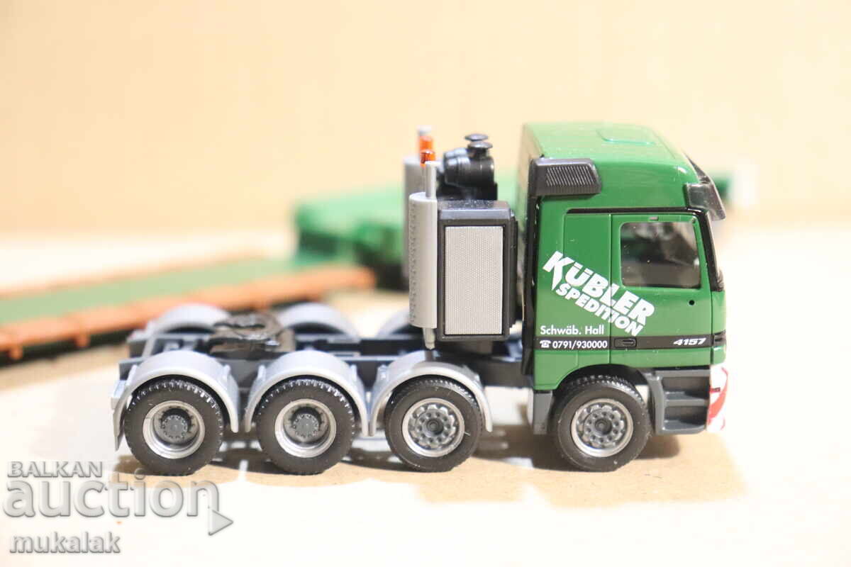 HERPA H0 1/87 MERCEDES TRACTOR HEAVY-DUTY TRANSPORT MODEL - 5