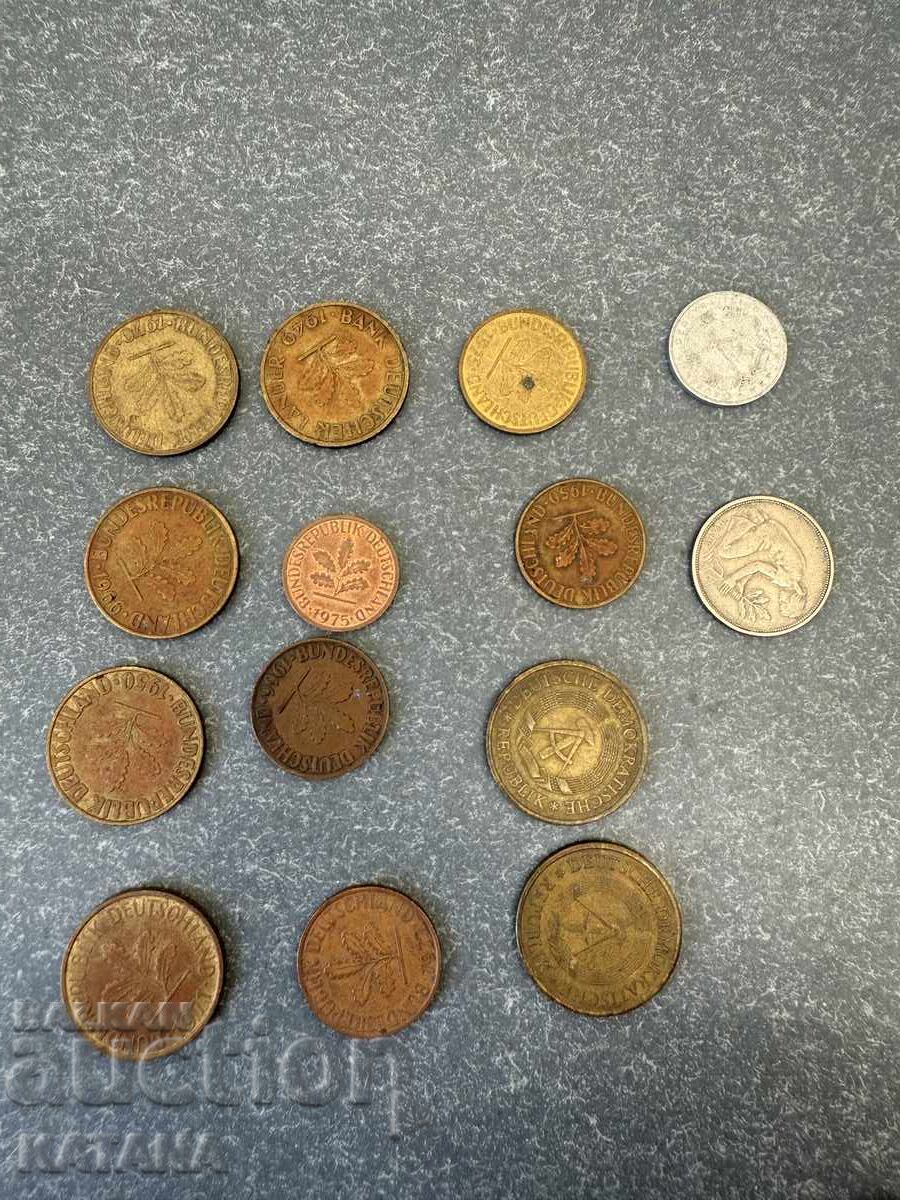 Pfennig лот 14 броя с цена 17.00 лв. | € 8.69