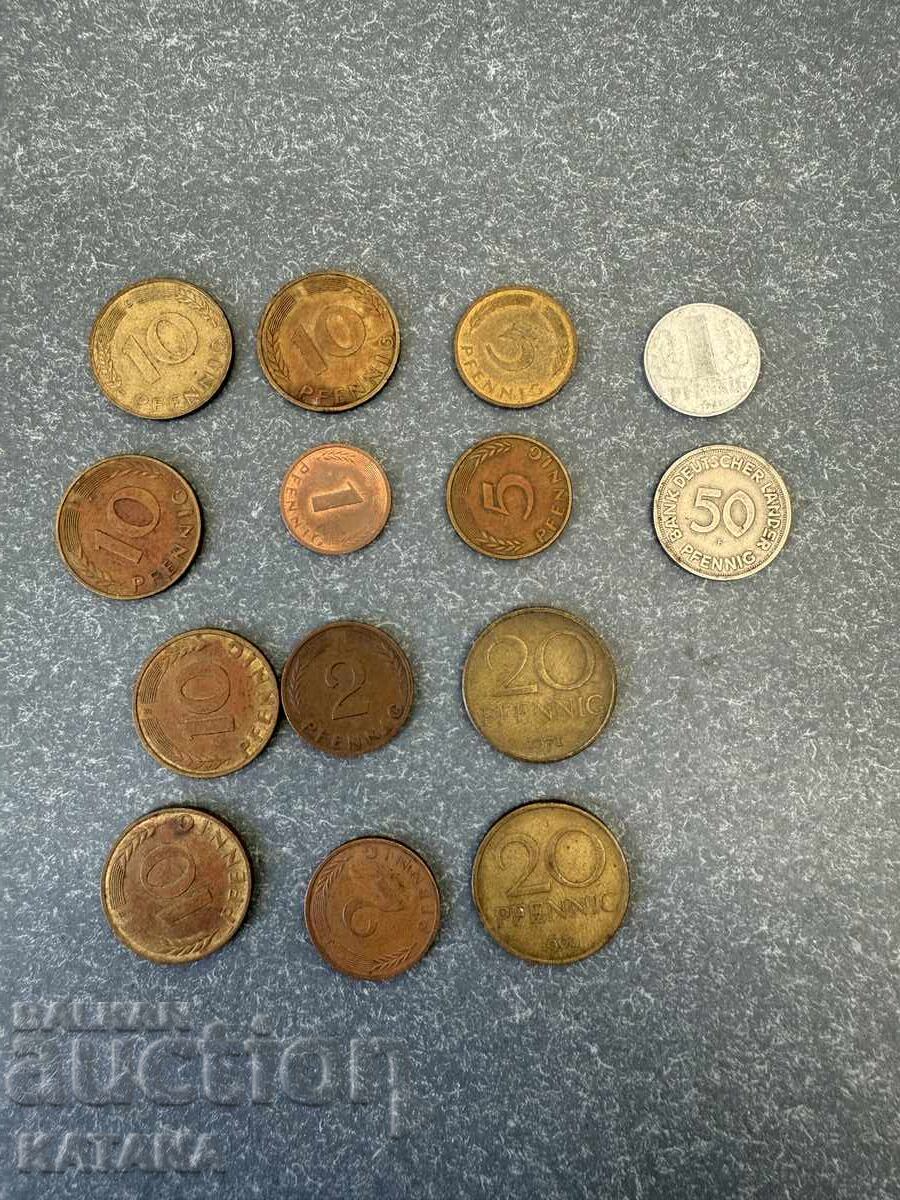 Pfennig лот 14 броя