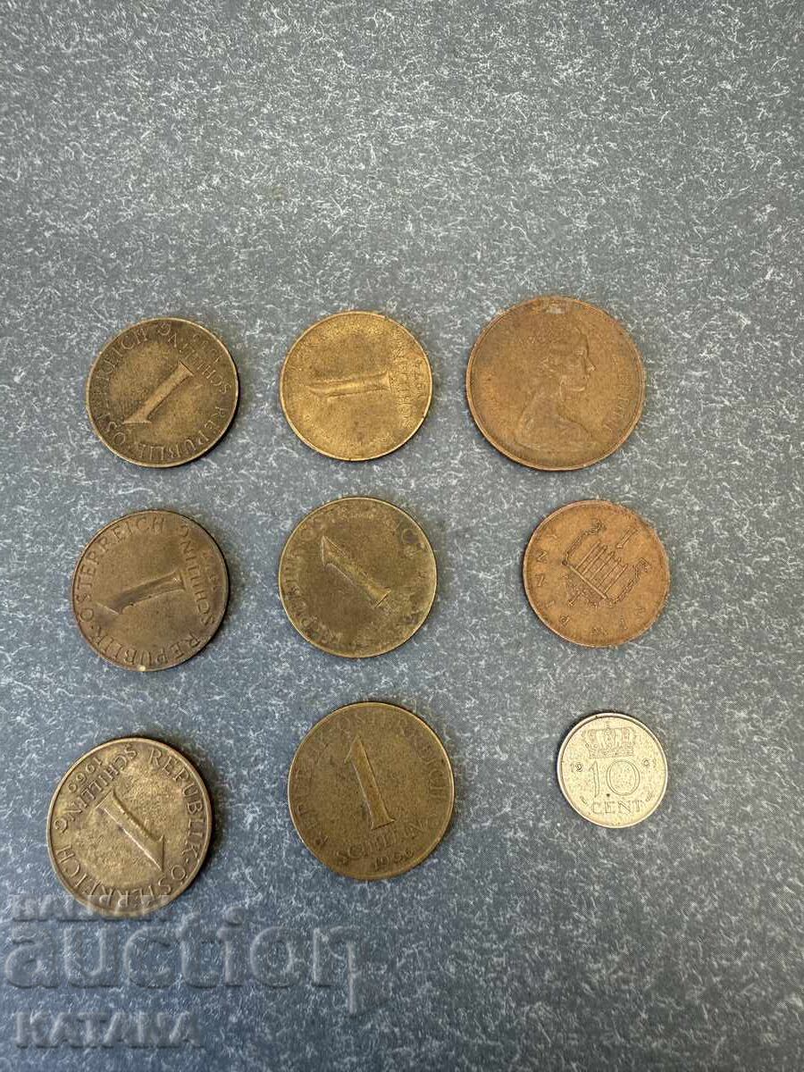 Shilling / Penny Lot of 9 Pieces