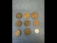 Shilling / Penny Lot of 9 Pieces