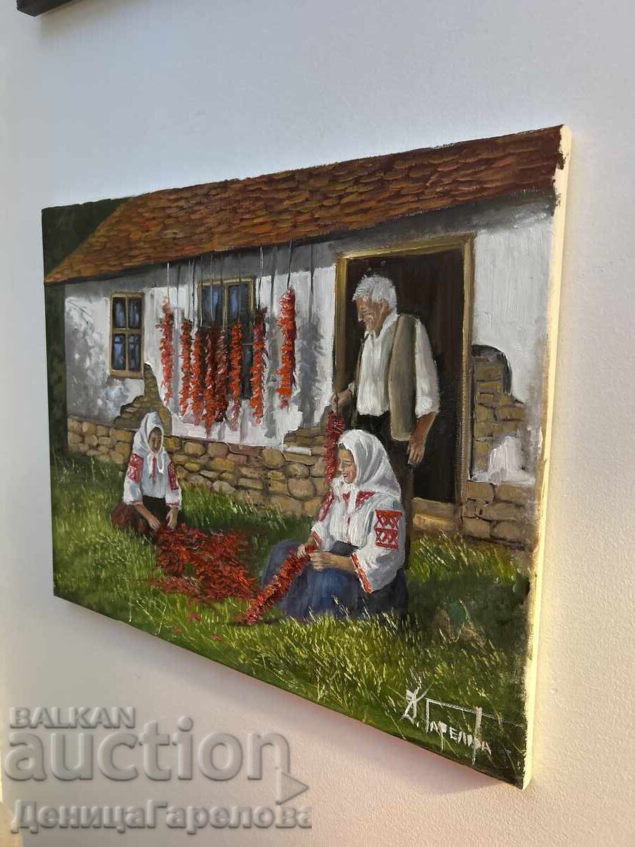 Δενίτσα Γκαρέλοβα πίνακας 50/40 "Αγροτικό τοπίο" με τιμή 170.00 BGN | € 86.92