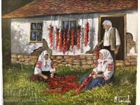 Δενίτσα Γκαρέλοβα πίνακας 50/40 "Αγροτικό τοπίο"