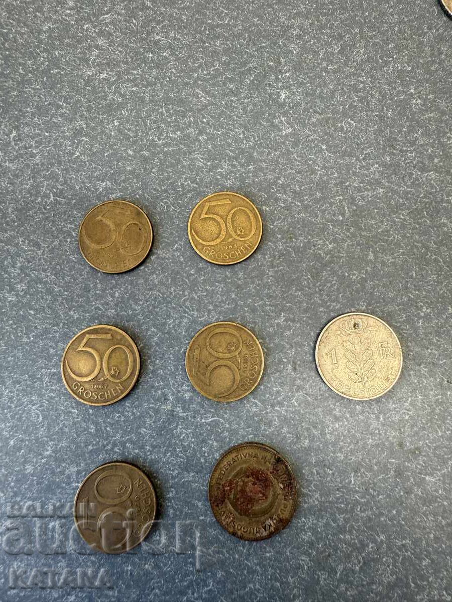 Лот монети 7 броя с цена 7.00 лв. | € 3.58