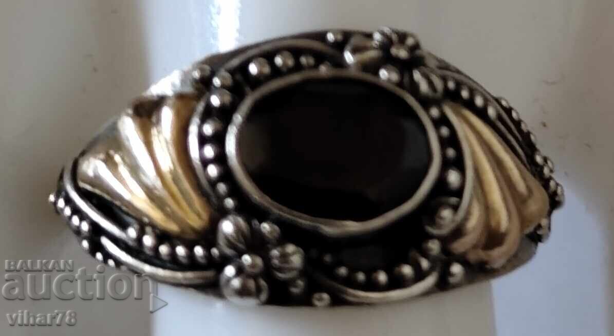 Silver ring with garnet with price 129.99 BGN | € 66.46