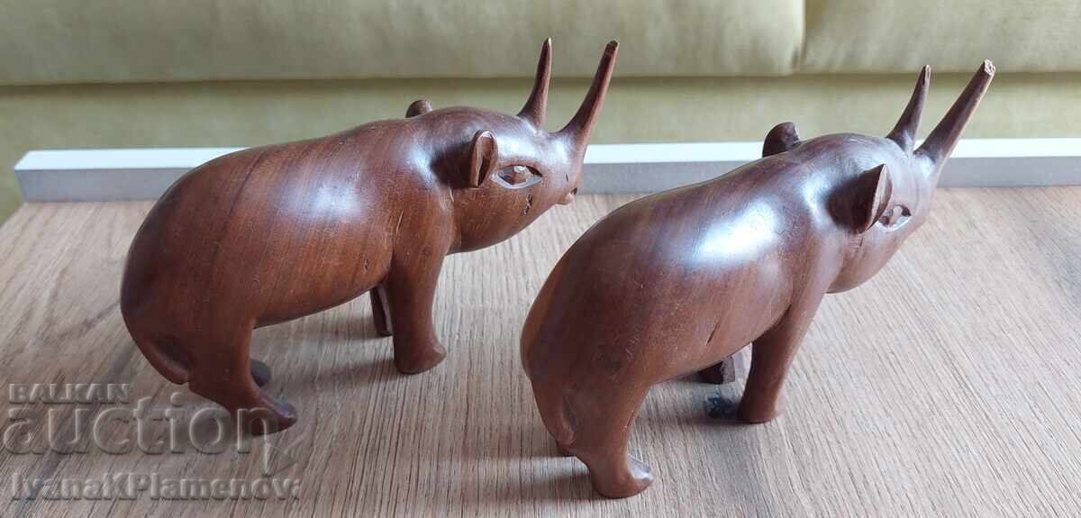 Sculpturi în lemn pentru cunoscători, două bucăți - 5