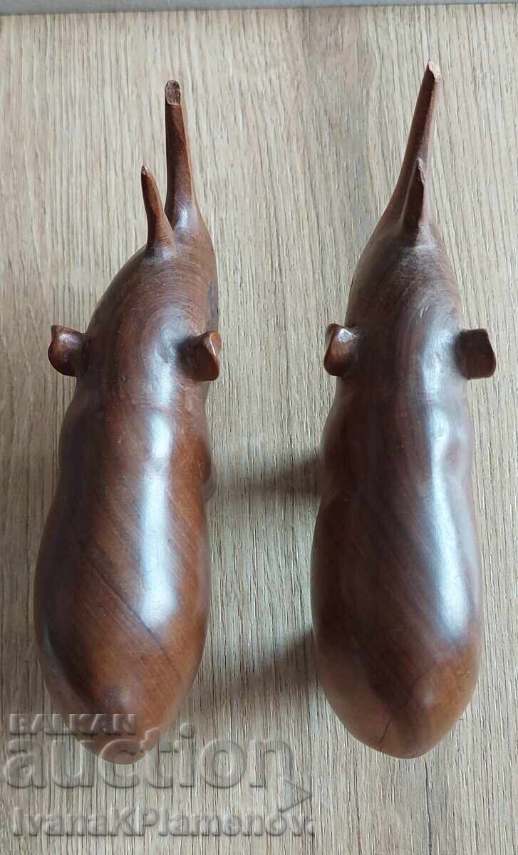 Sculpturi în lemn pentru cunoscători, două bucăți - 6