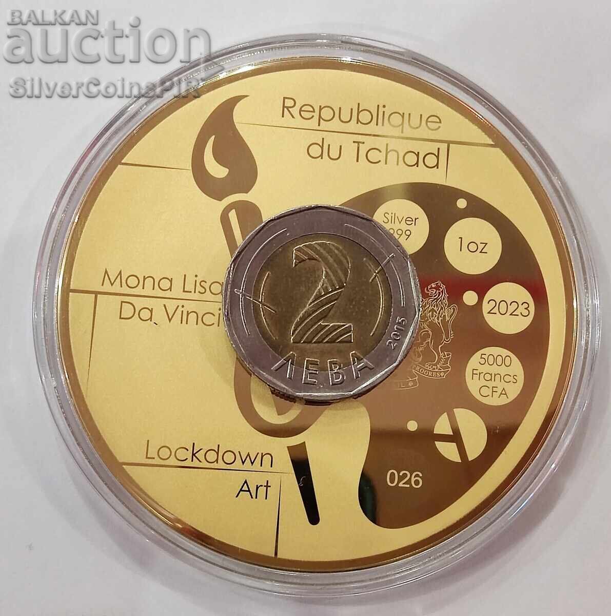 Argint 1 oz Mona Lisa 2023 Artă Pandemică Ciad - 7 Argint 1 oz Mona Lisa 2023 Artă Pandemică Ciad - 7