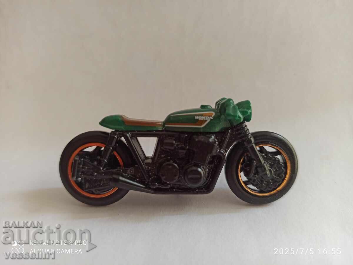 Old toy Honda motorcycle Mattel car cofe racer