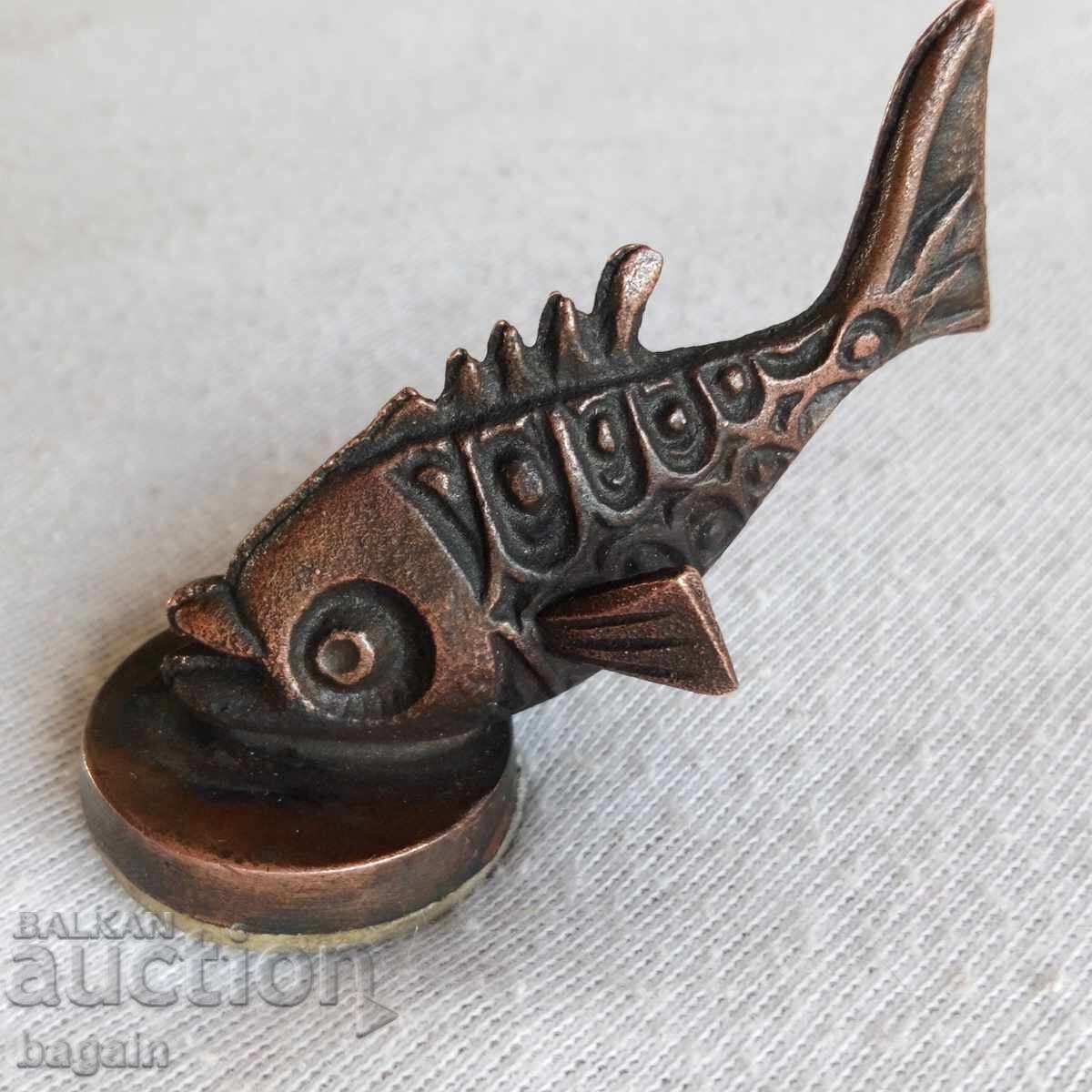 Bronze statuette - stamp.