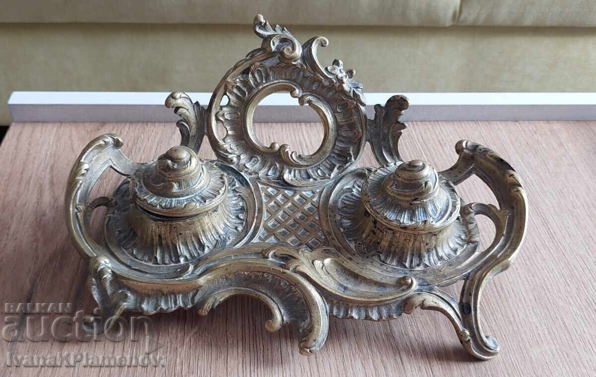 Recipient de cerneală din bronz pentru colecționari - 5
