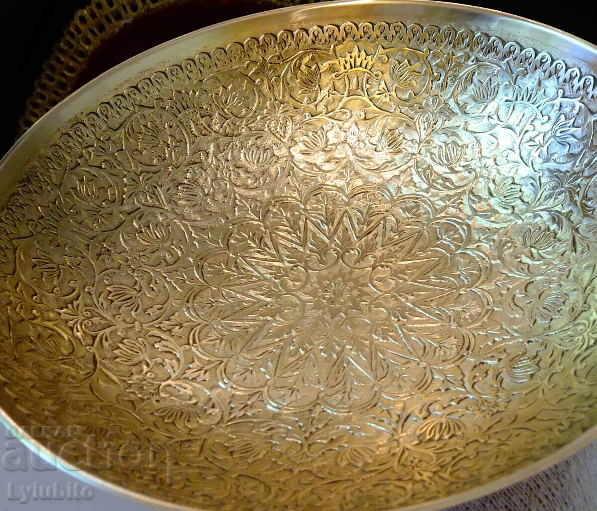 Bronze fruit bowl, candy dish with fairytale ornaments - 6 Bronze fruit bowl, candy dish with fairytale ornaments - 6