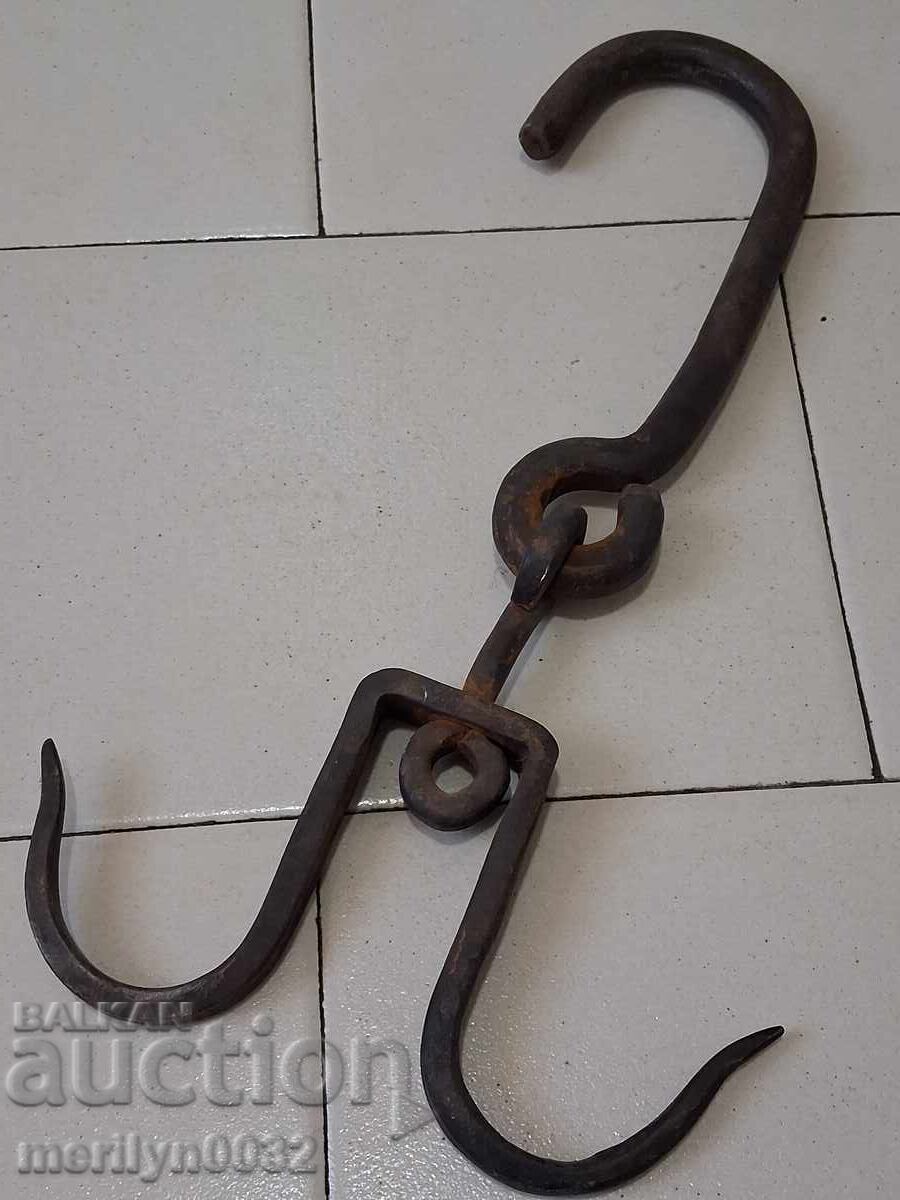 Παράδοση Αρχαία σφυρήλατη γάντζος για κρέμασμα διπλό γάντζο