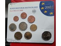 Germany SET 2008 D-Munich of 9 coins/2x2 euro/