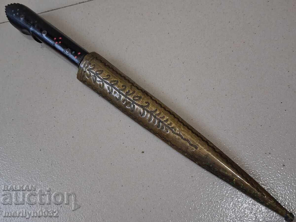 Cuțit renascentist cu teacă, pumnal, lamă - 6