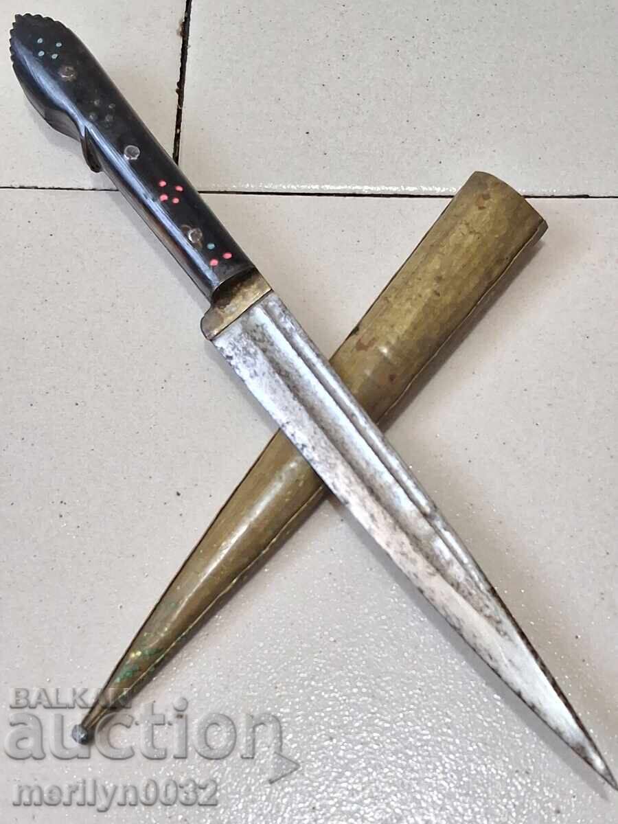 Cuțit renascentist cu teacă, pumnal, lamă